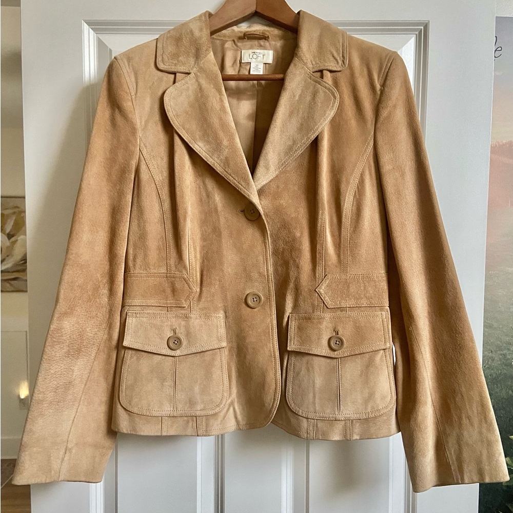 Loft Tan/Camel Suede Jacket Sz M